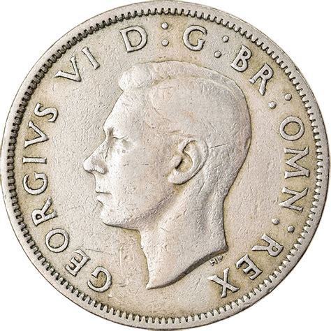 Coin Great Britain George Vi Florin Two Shillings 1951 European