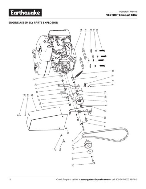 Earthquake Tiller Parts Diagram Heat Exchanger Spare Parts
