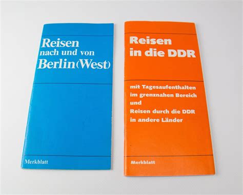 Broschüre Reisen in DDR Merkblatt DDR Museum Berlin