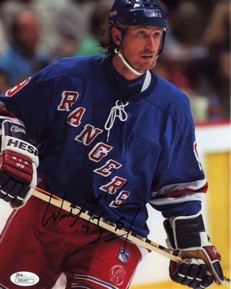 Wayne Gretzky Ny Rangers Signed 8x10 Photo Certified Authentic Jsa Coa