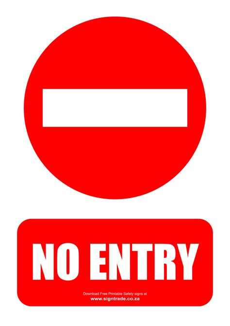 No Entry Signs Poster Template