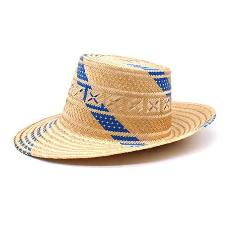 Azure Blue Short Brim Straw Hat By Washein Straw Tote Bag Straw Hat