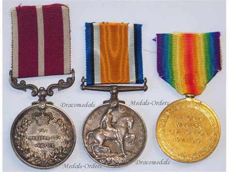Britain Wwi Victory Interallied Meritorious Service Great War Medal Msm