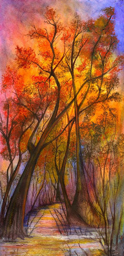 Fiery Sunset Painting By Elaine Hodges Fine Art America