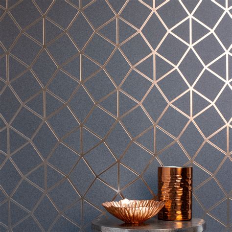 Geometric Wallpaper Metallic Smooth Textured Apex Triangles Trellis