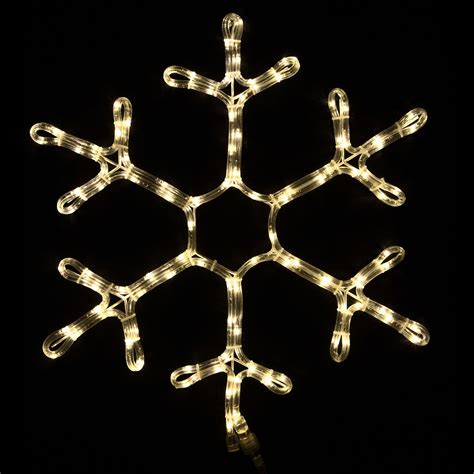 Snowflakes And Stars 24 Snowflake Motif Warm White Led Lights