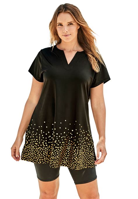 Swimsuitsforall Swimsuits For All Womens Plus Size Short Sleeve Swim