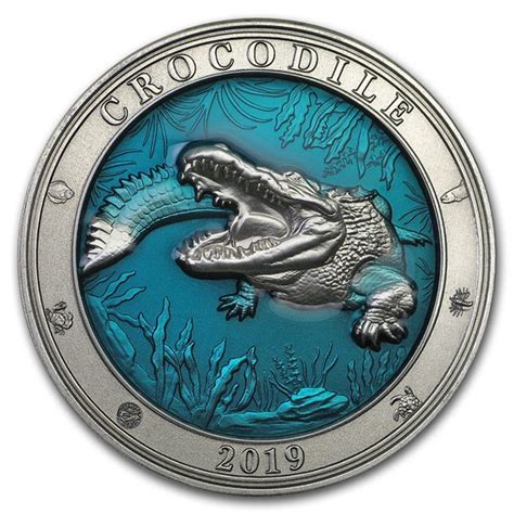 Buy 2019 Barbados 3 Oz Silver Antique Underwater World Crocodile Apmex