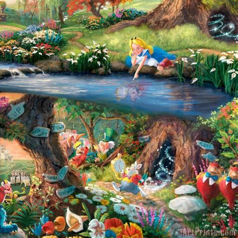 Thomas Kinkade Alice In Wonderland Framed Print For Sale Iartprints