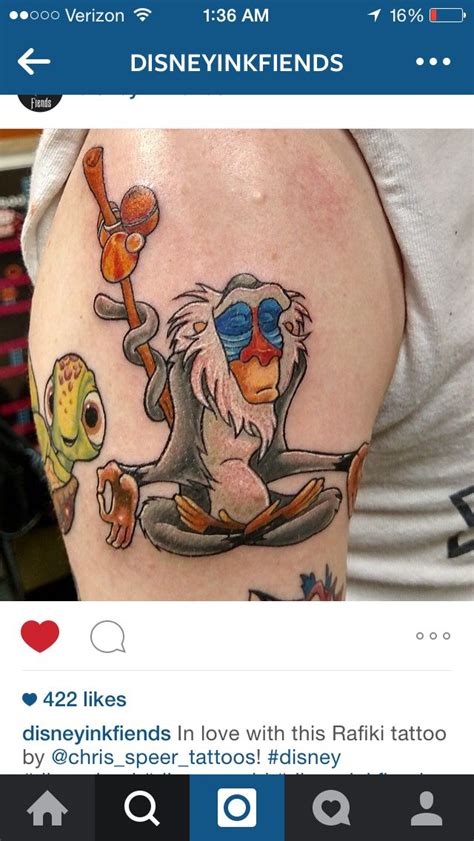 Rafiki The Lion King Disney Sleeve Tattoos Rafiki Tattoo Lion