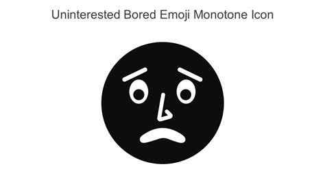 Uninterested Bored Emoji Monotone Icon In Powerpoint Pptx Png And