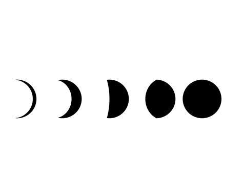 Moon Phases Tattoo Outline