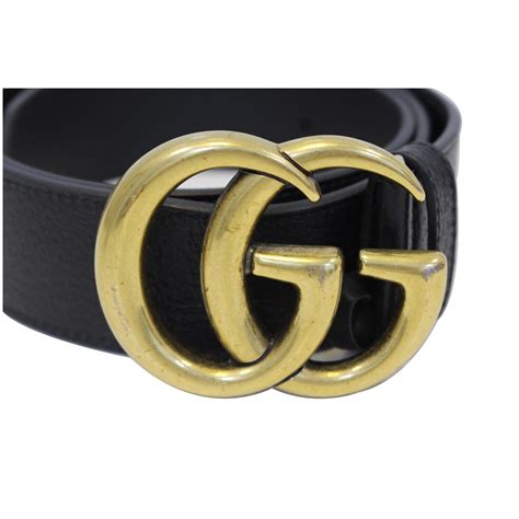 Gucci Double G Buckle Leather Belt Black Size 41 Us
