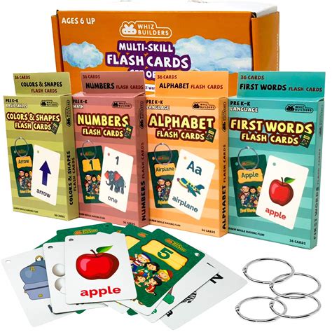 Buy Flash Cards Toddlers Kids 4packs Alphabet Abc Letter Numbers Math