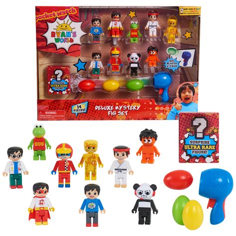 ryan s world deluxe mystery fig set 14 pieces include surprise ultra rare fig and an egg