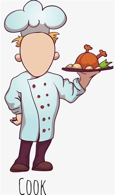 Creating a cartoon outline for sketchfab. Vector Cartoon Chef, Cartoon Vector, Chef Vector, Roast ...