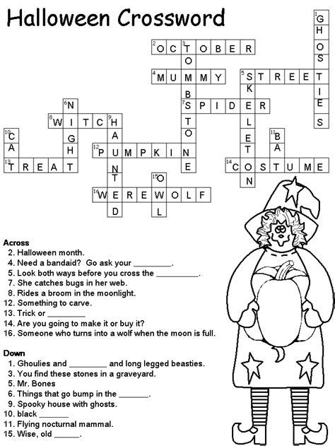 All Things Woozworld Halloween Crossword Puzzle Answers