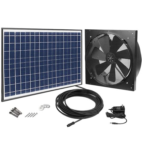 Buy 30w Solar Powered Exhaust Fan Ac Power Backup Built In Thermostat