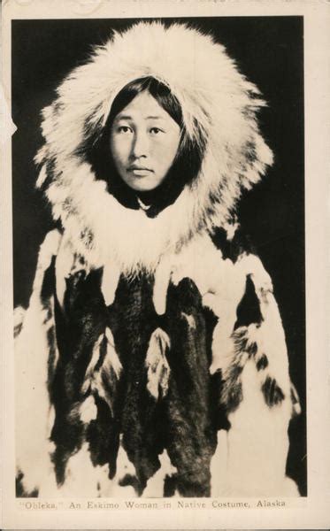 Obleka An Eskimo Woman In Native Costume Alaska Native Americana