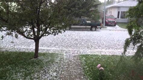 Severe Hail Storm In Airdrie Youtube