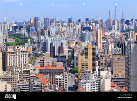 Sao Paulo Brazil Aerial View Of Skyscraper Skyline Stock Photo Alamy