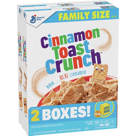 General Mills Cinnamon Toast Crunch Breakfast Cereal 2 Boxes 386
