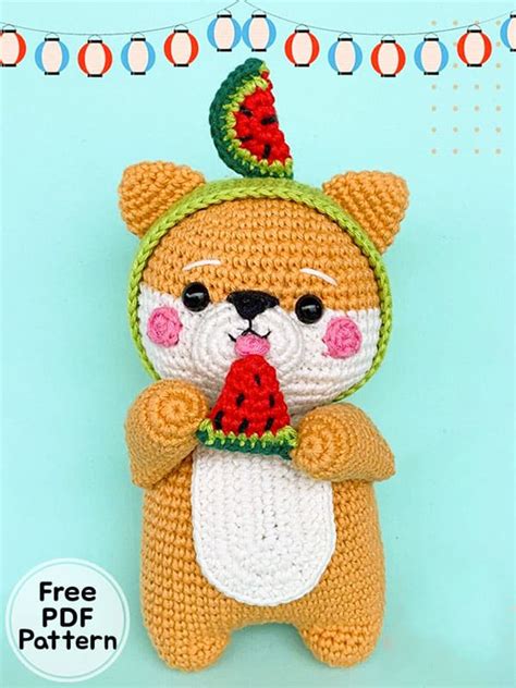 Crochet Watermelon Dog Amigurumi Patterns Free Pdf