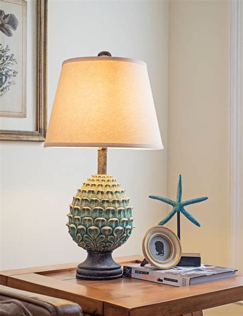 Seaside Aqua Resin Table Lamps ★ Creative Co Op Home Table Lamp Lamp