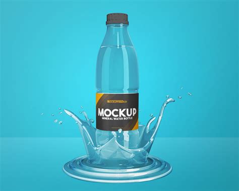 mineral water bottle mockup  psd  justmockup