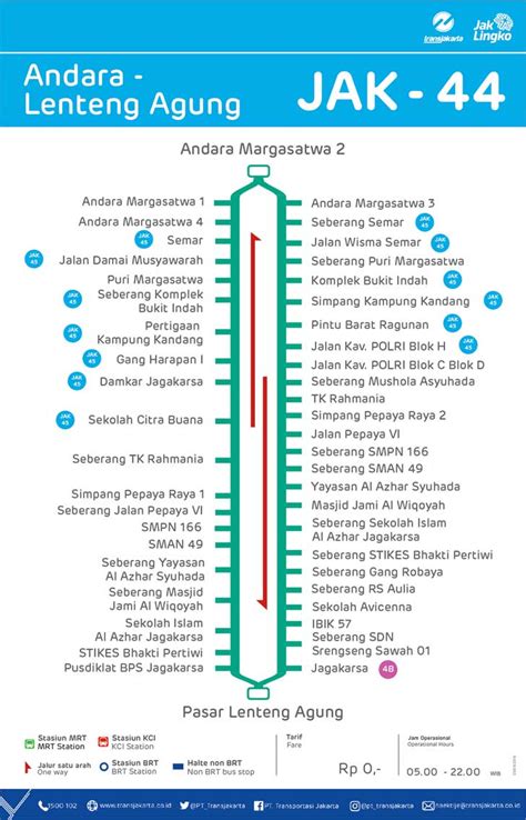 Rute Transjakarta Andara Lenteng Agung Jak 44