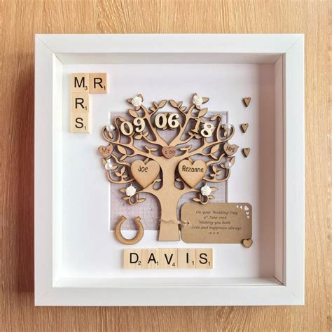 Wedding Gift Unique Wedding Gift For Couples Engraved Names Mr Mrs Wedding Anniversary Gift