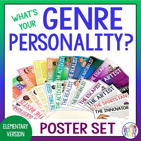 Whats Your Genre Personality Poster Set Elementary Version Mrs
