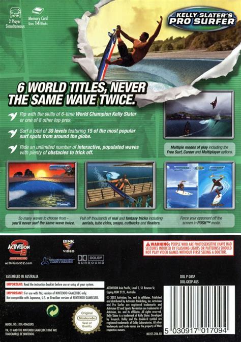 Kelly Slaters Pro Surfer Cover Or Packaging Material Mobygames