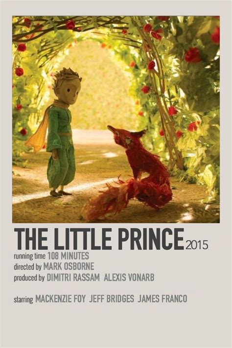 Movie Poster The Little Prince Posters De Filmes Minimalistas