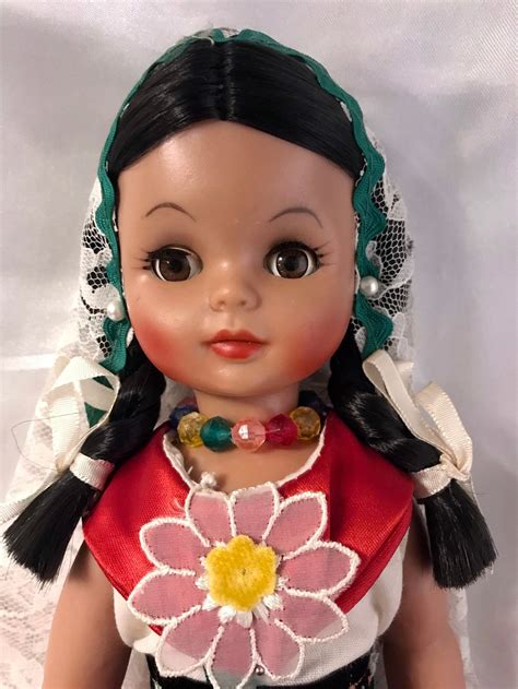 Vintage Mexican Bride Doll Measures 13 Inches Etsy