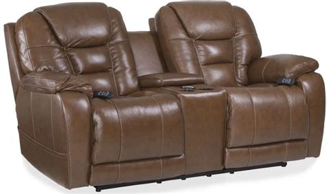 Homestretch® Custom Comfort Saddle Double Reclining Power Loveseat With Console Miskelly Furniture