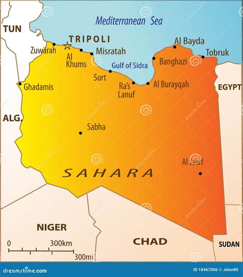 Political Map Of Libya Royalty Free Stock Image Image 18467006