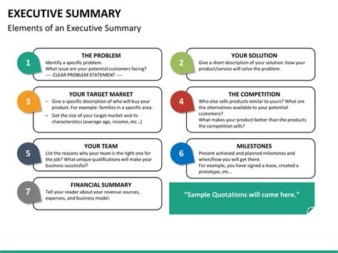 Executive Summary Powerpoint Template Sketchbubble