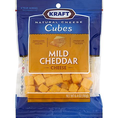 Kraft Mild Cheddar Cheese Cubes Cheese Priceless Foods