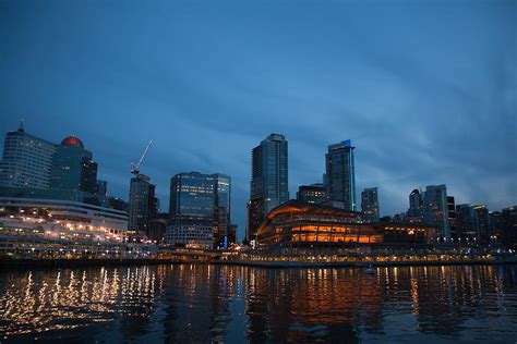 Vancouver Skyline At Night Photograph By Stephen Goodwin