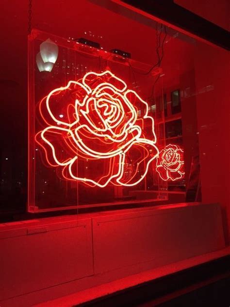 Red Rose Neon Red Aesthetic Aesthetic Colors Neon Signs