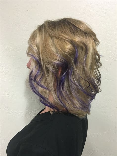 purple hair blonde balayage pravana vivids blonde highlights unicorn hair mermaid hair fun