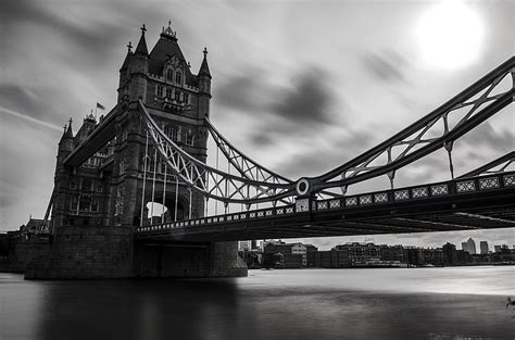 Hd Wallpaper Tower Bridge London Black White Thames River London