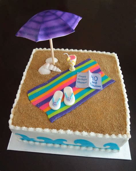De bedste idéer inden for Beach theme cakes på Pinterest Strand