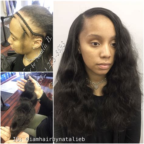 Simple Traditional Sew In Hair Weave Client Already Had Long Hair