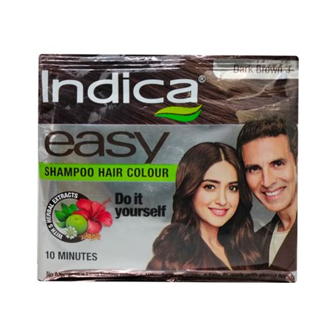 Buy Indica Easy Minutes Shampoo Based Hair Colour Dark Brown