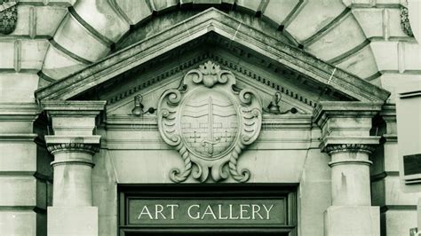 Victoria Art Gallery Bath Facade Close Up Entrance Fresco Editorial