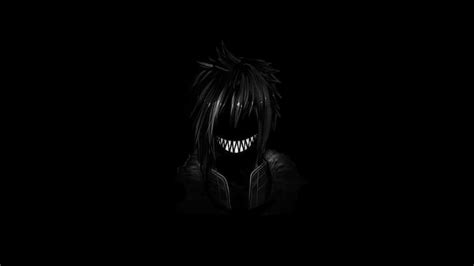Hd Wallpaper Scary Face Demon Minimalism Smile Dark Tooth Closed