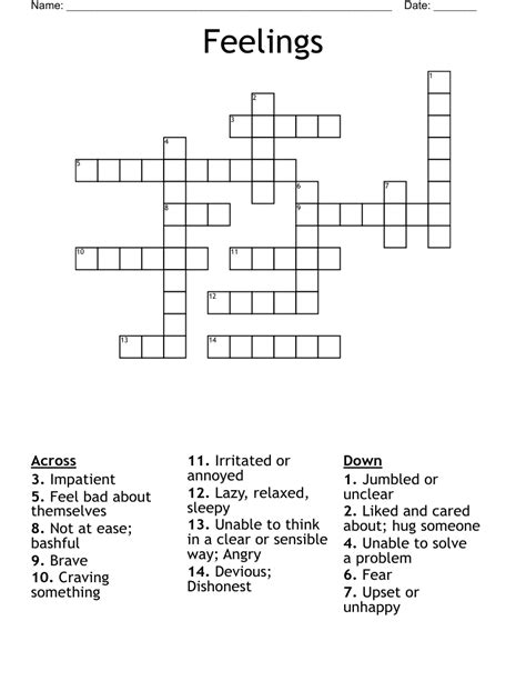 Adjectives For Good And Bad Characters Crossword Wordmint