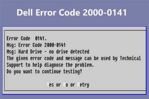 How To Fix Dell Error Code 2000 0141 No Drive Detected